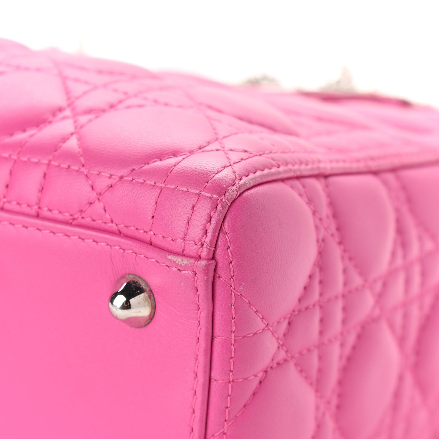 Lambskin Cannage Large Lady Dior Pink