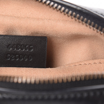 Gucci Calfskin Matelasse Mini GG Marmont Chain Shoulder Bag Black 7 of 13