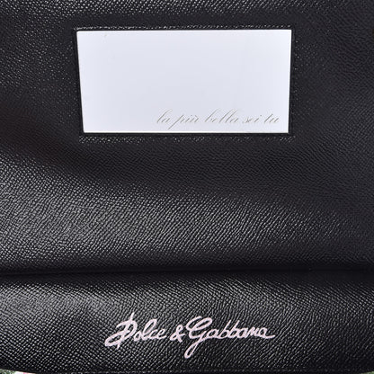 Dolce & Gabbana Dauphine Rose Print Medium Miss Sicily Satchel Black 7 of 10