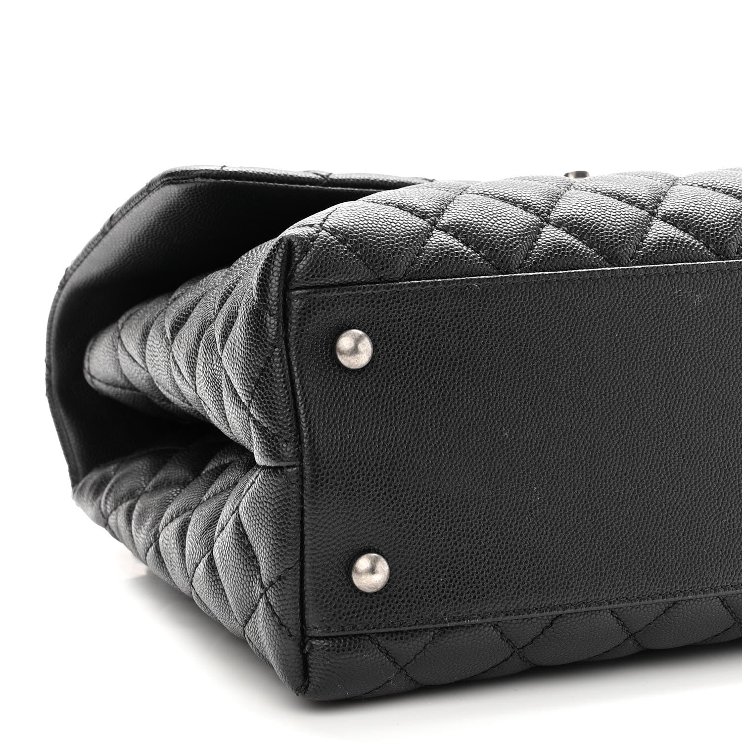 Chanel Caviar Quilted Medium Coco Handle Flap Black 8 of 9