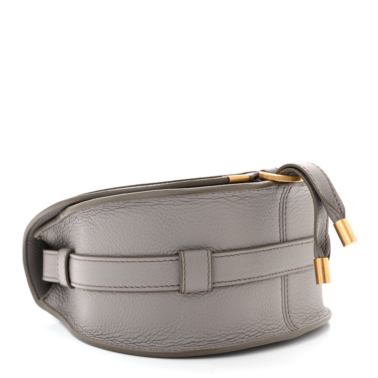 Grained Calfskin Small Marcie Saddle Bag Cashmere Grey
