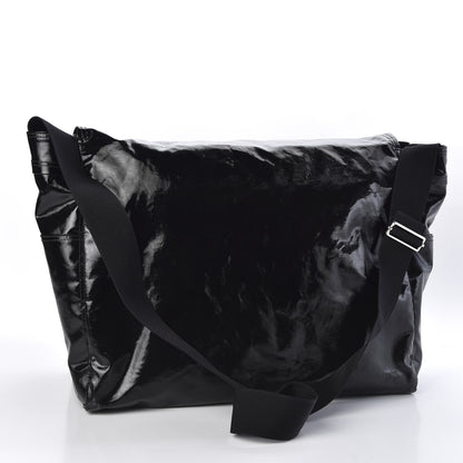 Valentino Garavani Shiny Canvas VLTN Large Messenger Bag Black 3 of 10