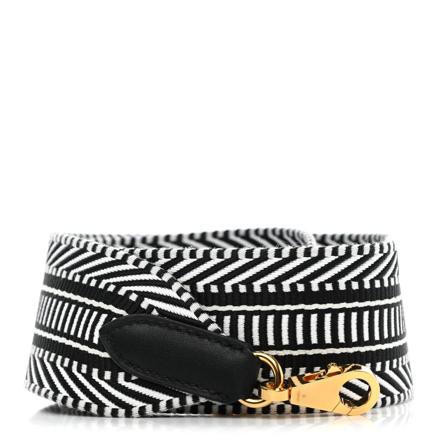 Toile Swift 50mm Sangle Cavale Shoulder Strap Black Ecru
