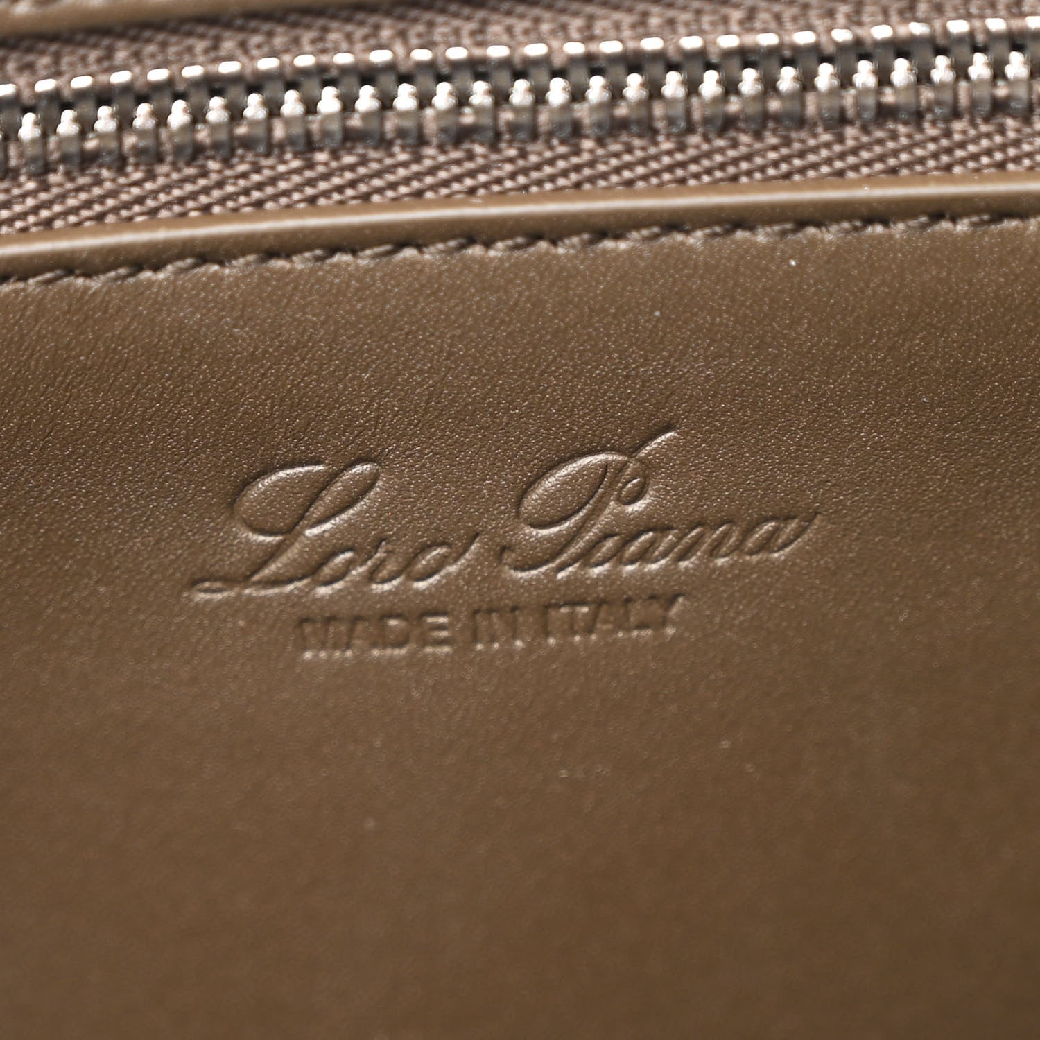 Loro Piana Blurred Double Cashmere Calfskin Plaid Small Carry Everything Tote Pecan Nut Green Cayenne Mel 6 of 10