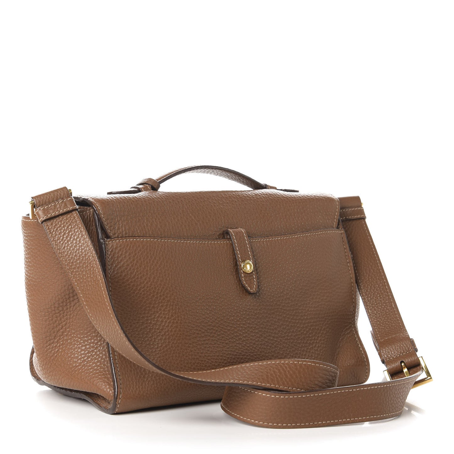 Vitello Daino Sound Twin Pocket Satchel Brandy