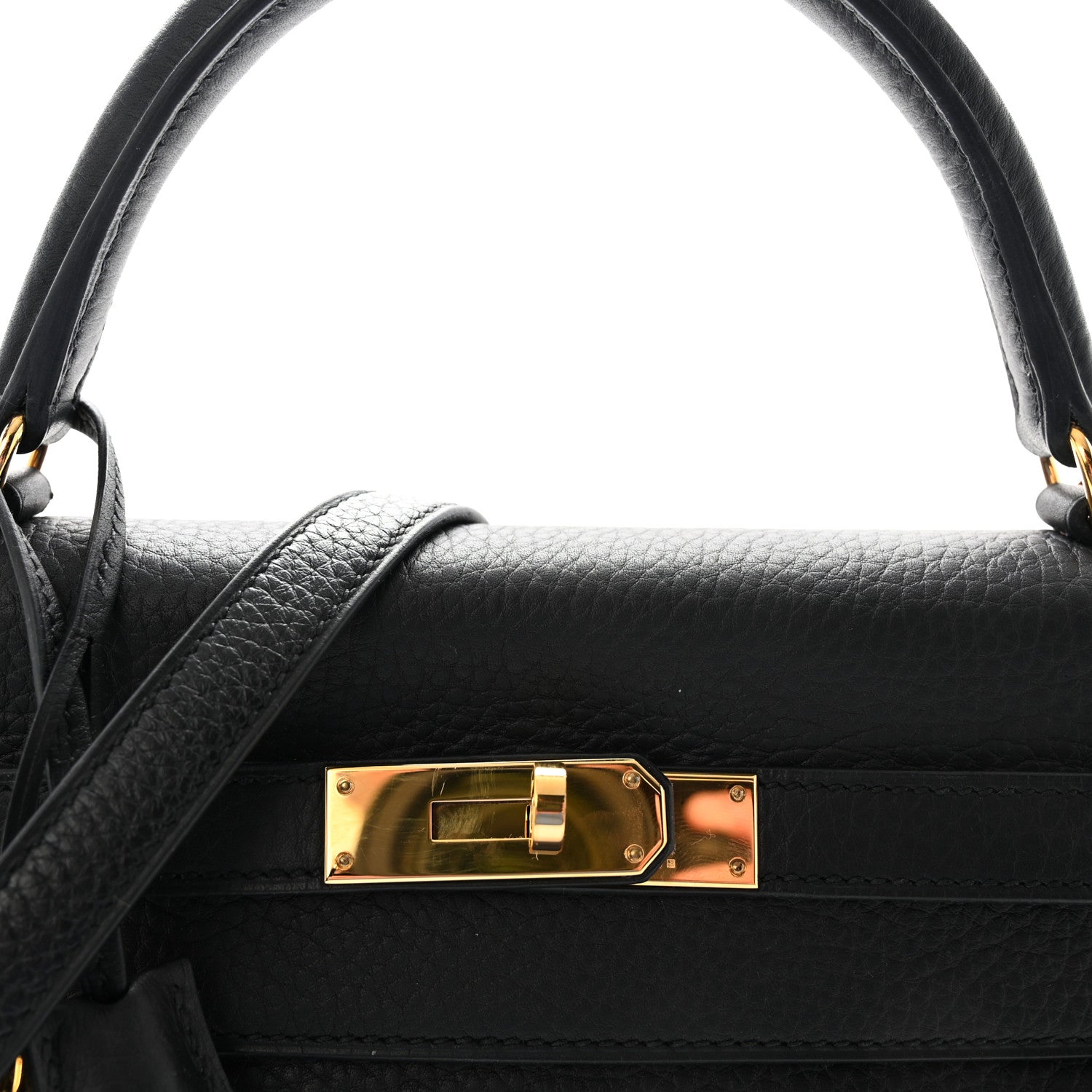 Hermes Taurillon Clemence Kelly Retourne 32 Black 7 of 9