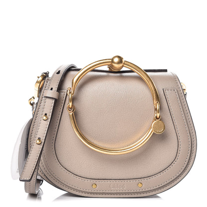 Chloe Calfskin Suede Small Nile Bracelet Bag Motty Grey 1 of 9