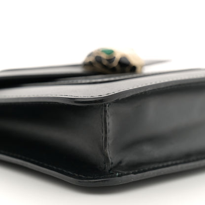 Bulgari Calfskin Small Serpenti Forever Snake Strap Crossbody Bag Black 8 of 10