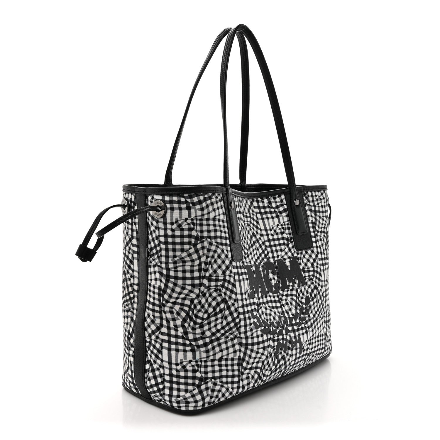 MCM Visetos Medium Liz Reversible Shopper Tote Black 6 of 18