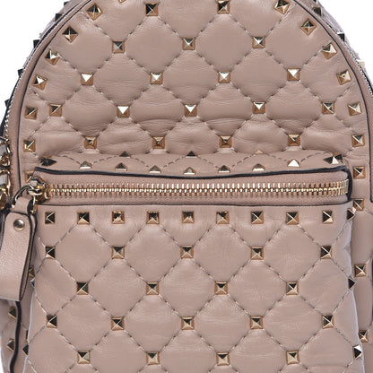 Valentino Garavani Nappa Quilted Mini Rockstud Spike Backpack Poudre 9 of 9