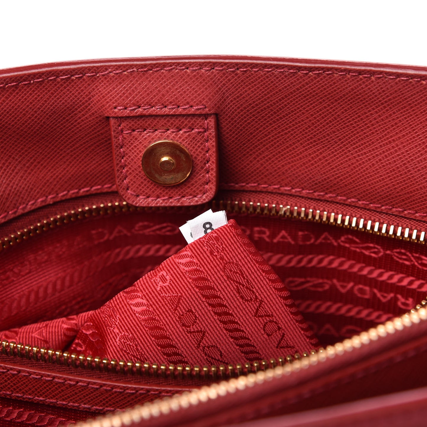 Saffiano Lux Medium Tote Fuoco