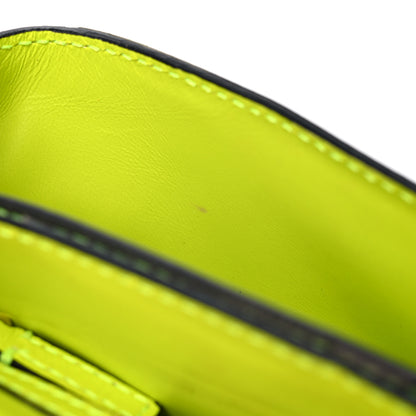 Valentino Garavani Nappa Canvas Camouflage Rockstud Wristlet Clutch Yellow Fluo Green 10 of 15