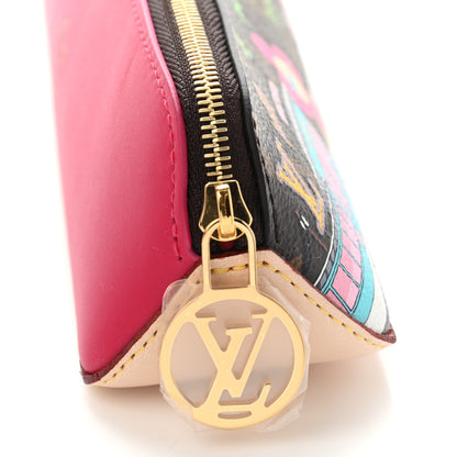 Louis Vuitton Monogram 2021 Christmas Animation Hollywood Elizabeth Pencil Pouch Coquelicot 5 of 8
