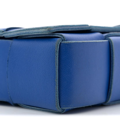 Bottega Veneta Lambskin Maxi Intrecciato Cassette Crossbody Bag Cobalt 9 of 12