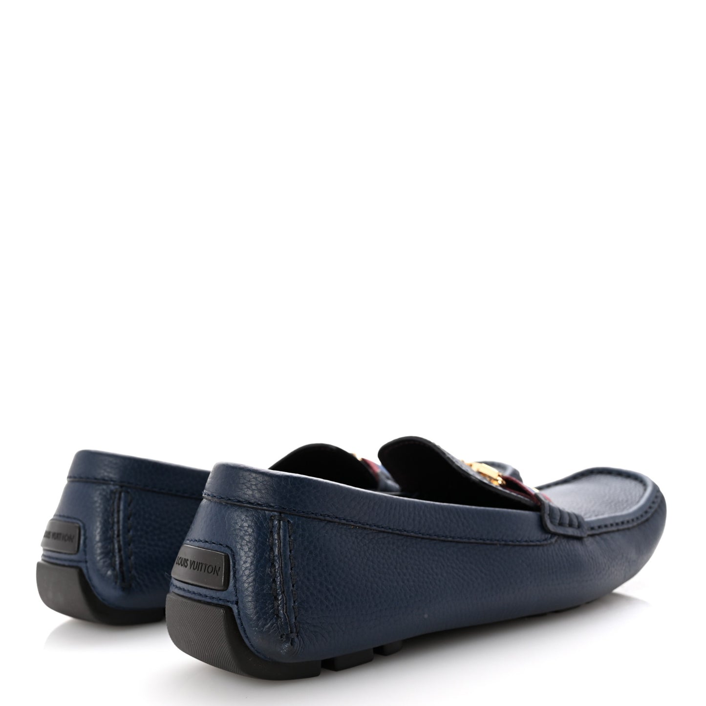 Grained Calfskin Mens Monte Carlo Car Shoe Moccasin Loafers 11 Blue