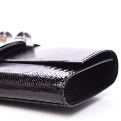 Hermes Lizard Medor Clutch 23 Black 8 of 11