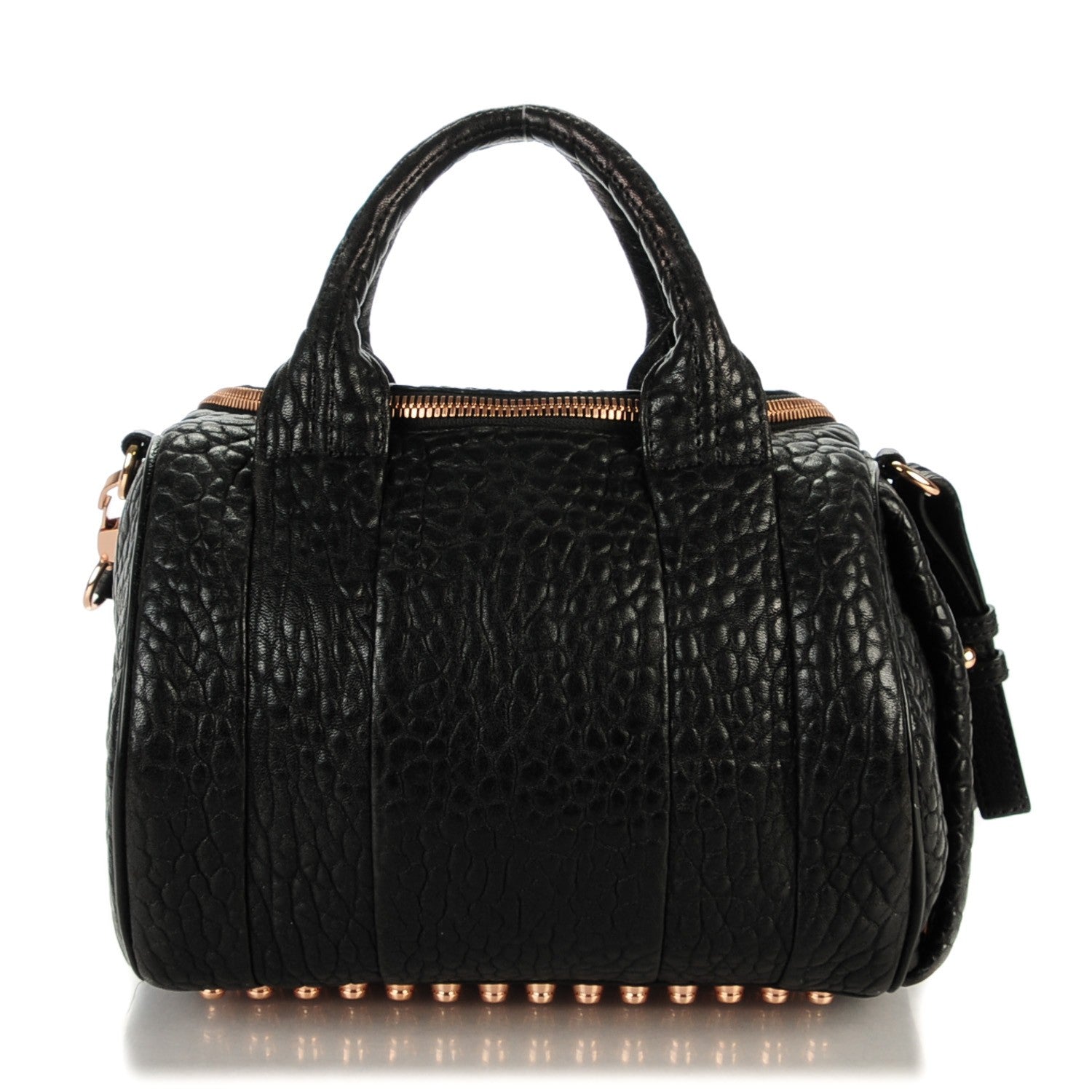 Alexander Wang Pebbled Lambskin Rockie Black Rose Gold Hardware 1 of 8