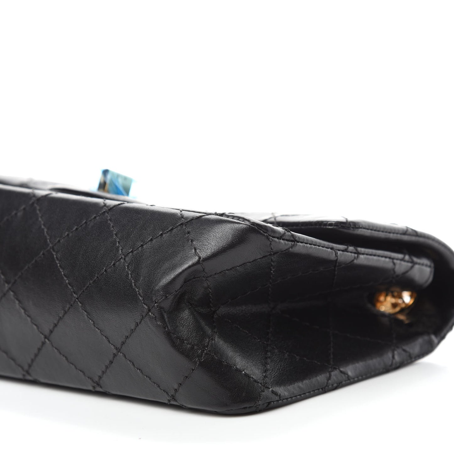 Aged Calfskin Quilted 2.55 Reissue Mini Flap Black