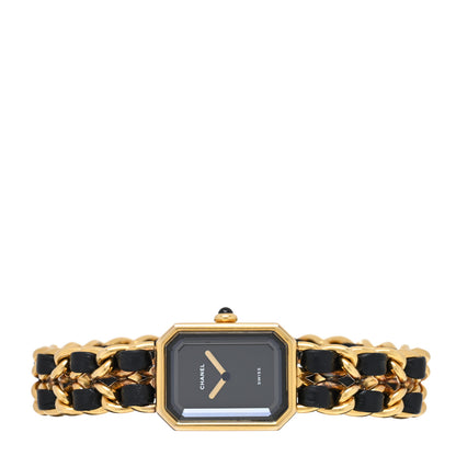 Chanel Stainless Steel Lambskin 20mm Chain Premiere Quartz Watch Gold XL 2 of 4