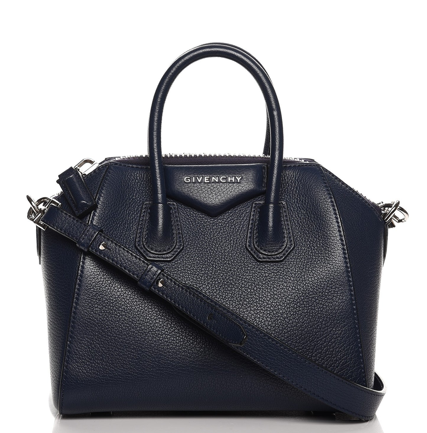 Sugar Goatskin Mini Antigona Navy