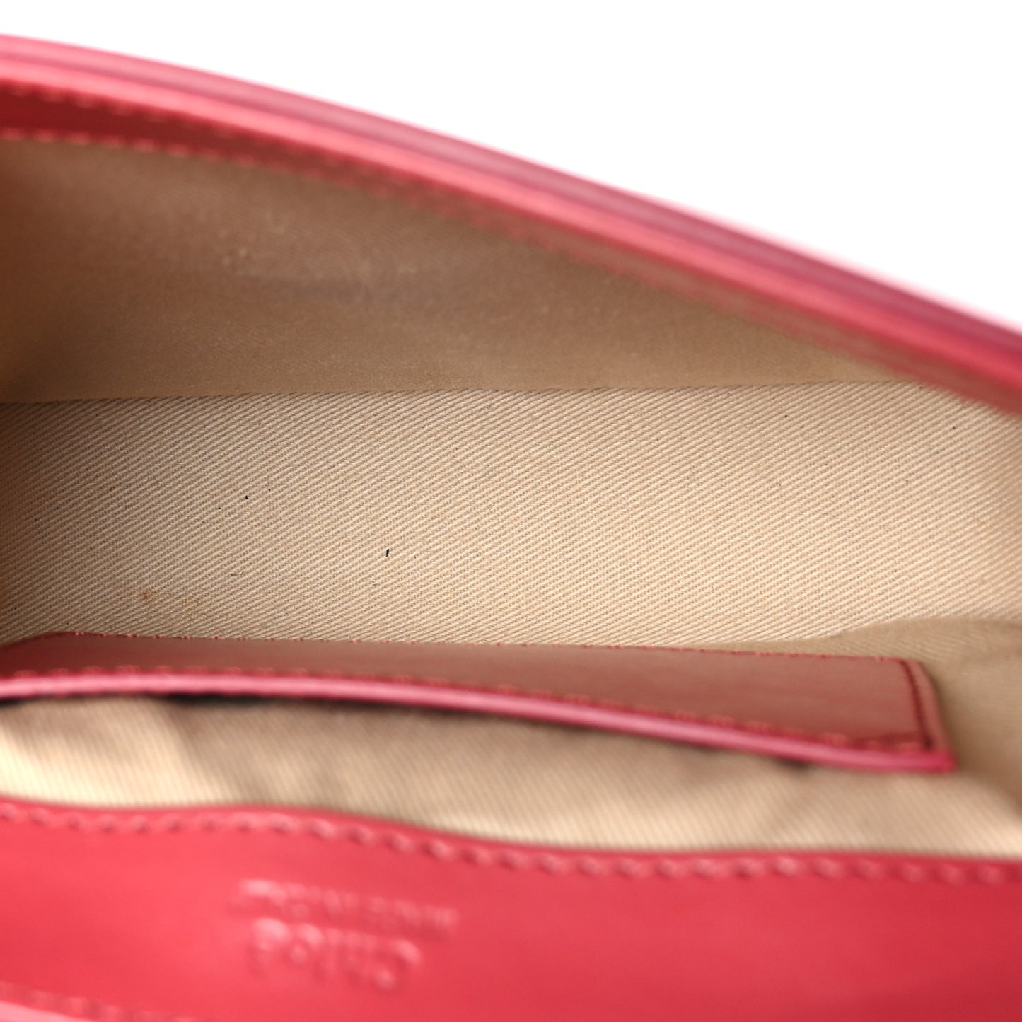 Shiny Calfskin Suede Mini C Double Carry Scarlet Pink