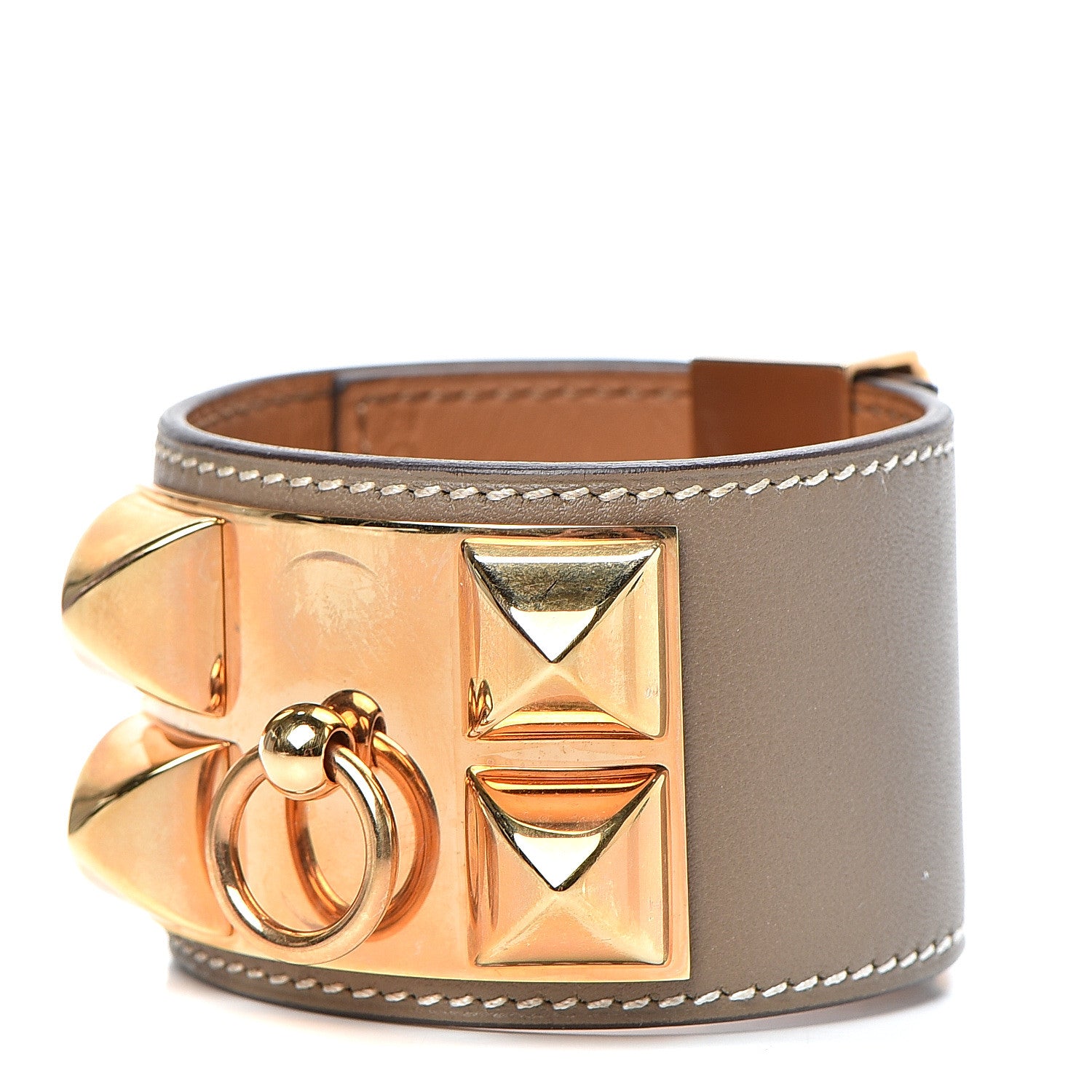 Hermes Swift Collier De Chien CDC Bracelet T2 Etoupe 1 of 9
