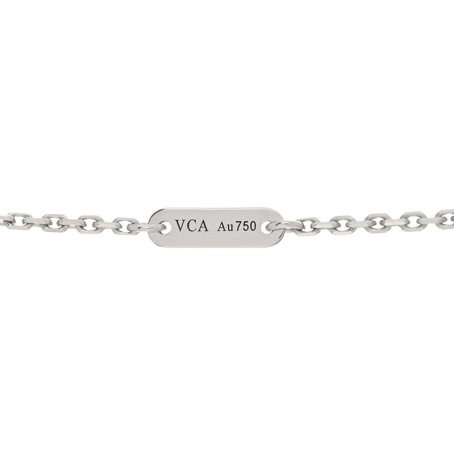 Van Cleef & Arpels 18K White Gold Diamond Sweet Alhambra Pendant Necklace 5 of 5