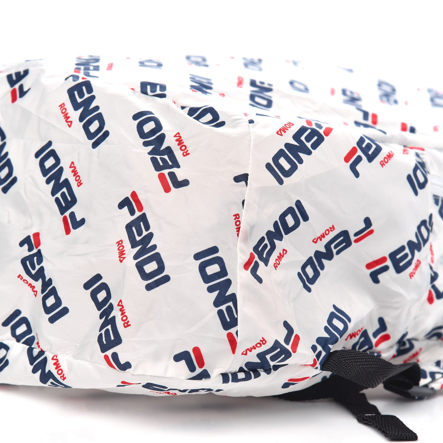 Fendi X FILA Calfskin Mania Backpack Help Bag Charm White Blueberry Multicolor 10 of 10