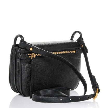 Prada Vitello Daino Saddle Bag Black 3 of 6