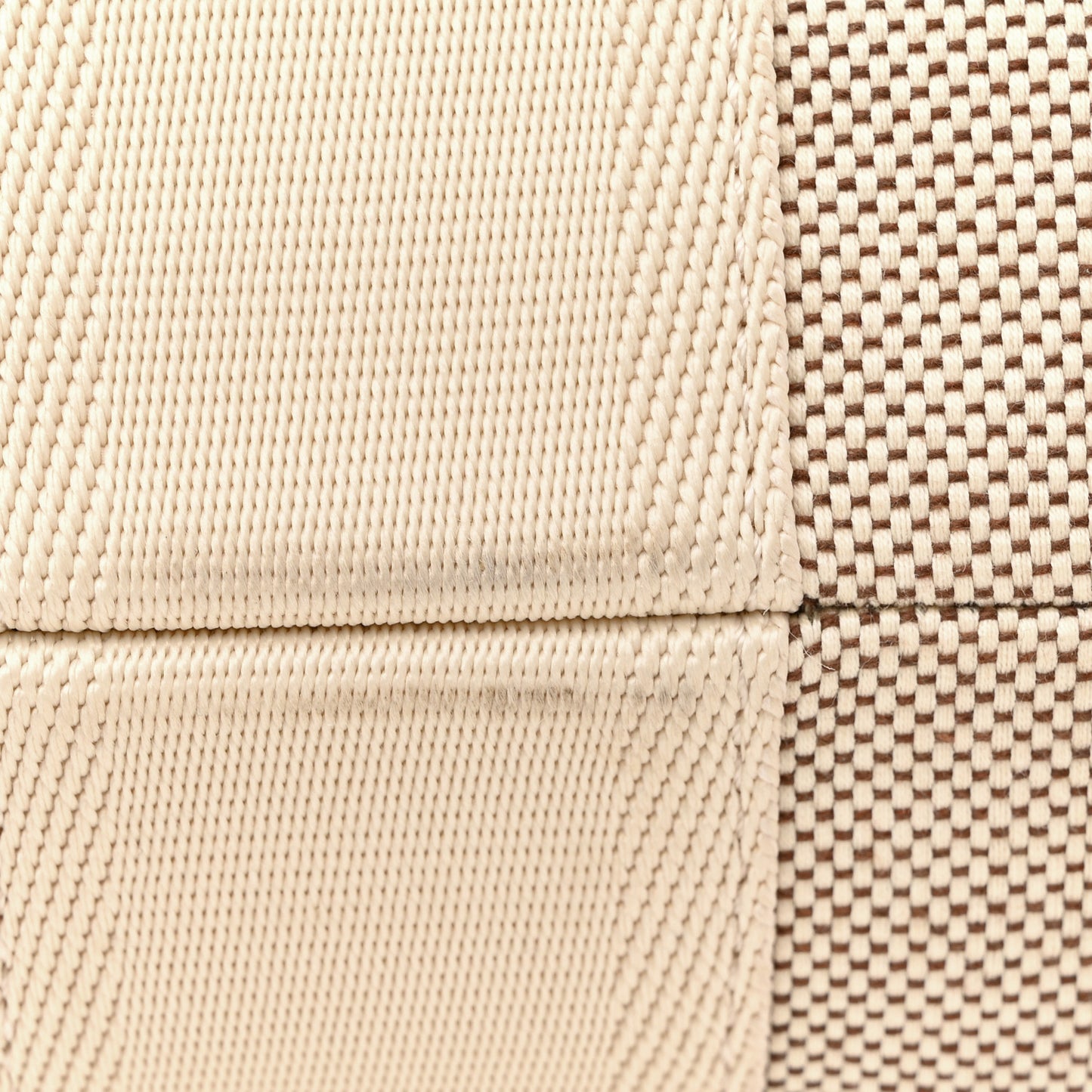Cotton Calfskin Large Woody Ribbon Tote White Brown