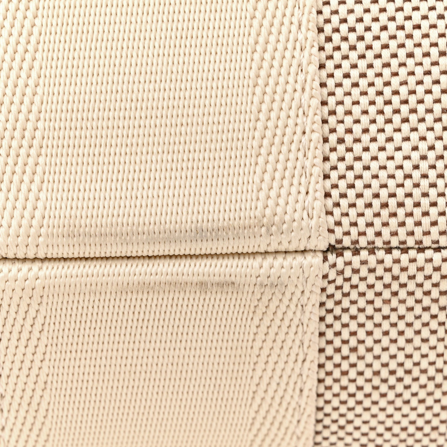 Chloe Cotton Calfskin Large Woody Ribbon Tote White Brown 13 of 15