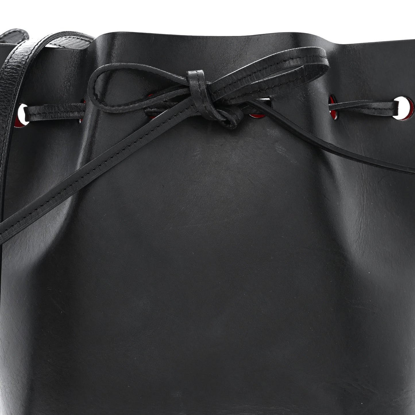 Calfskin Mini Bucket Bag Black Flamma