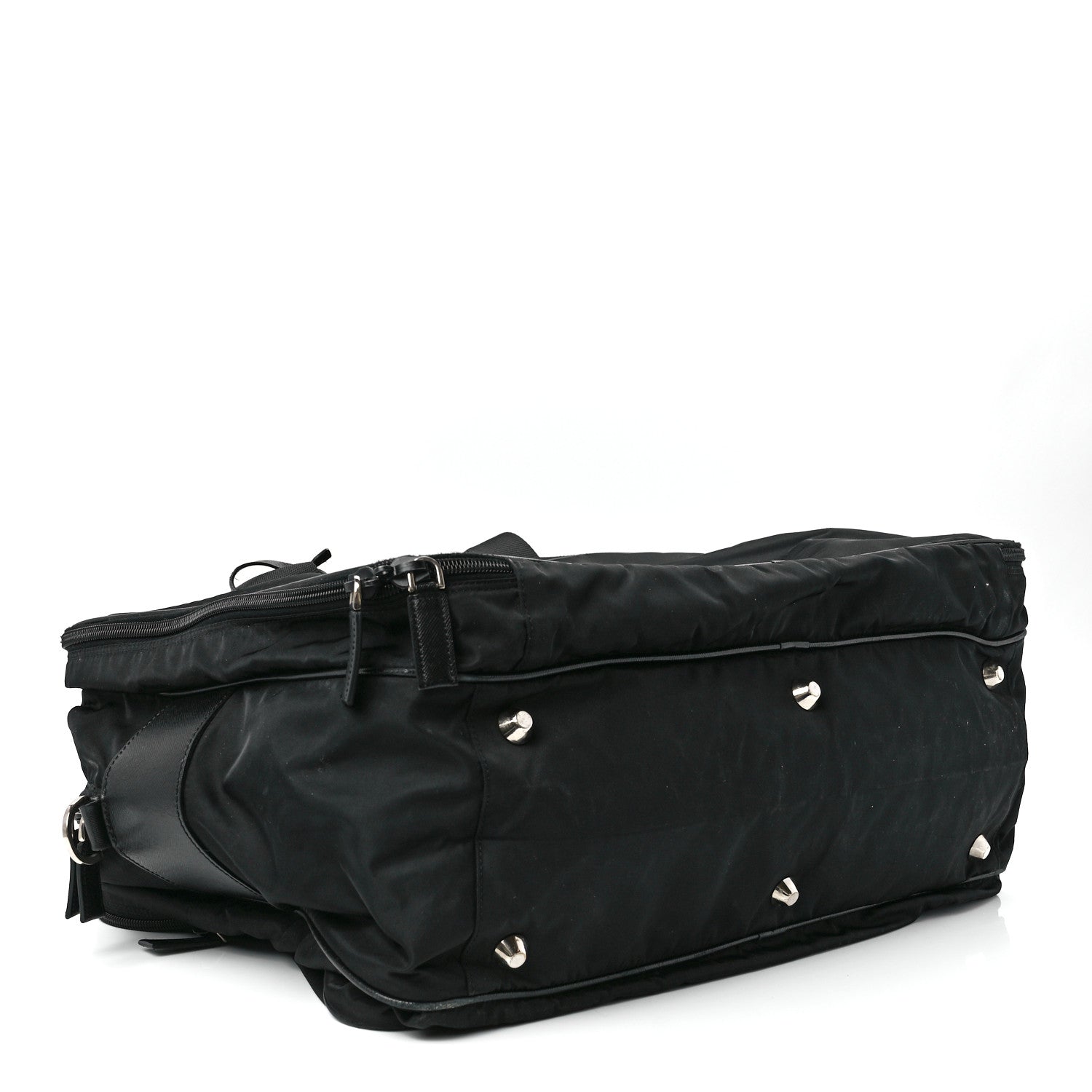 Prada Tessuto Nylon Saffiano Viaggio Carry On Travel Bag Black 4 of 13