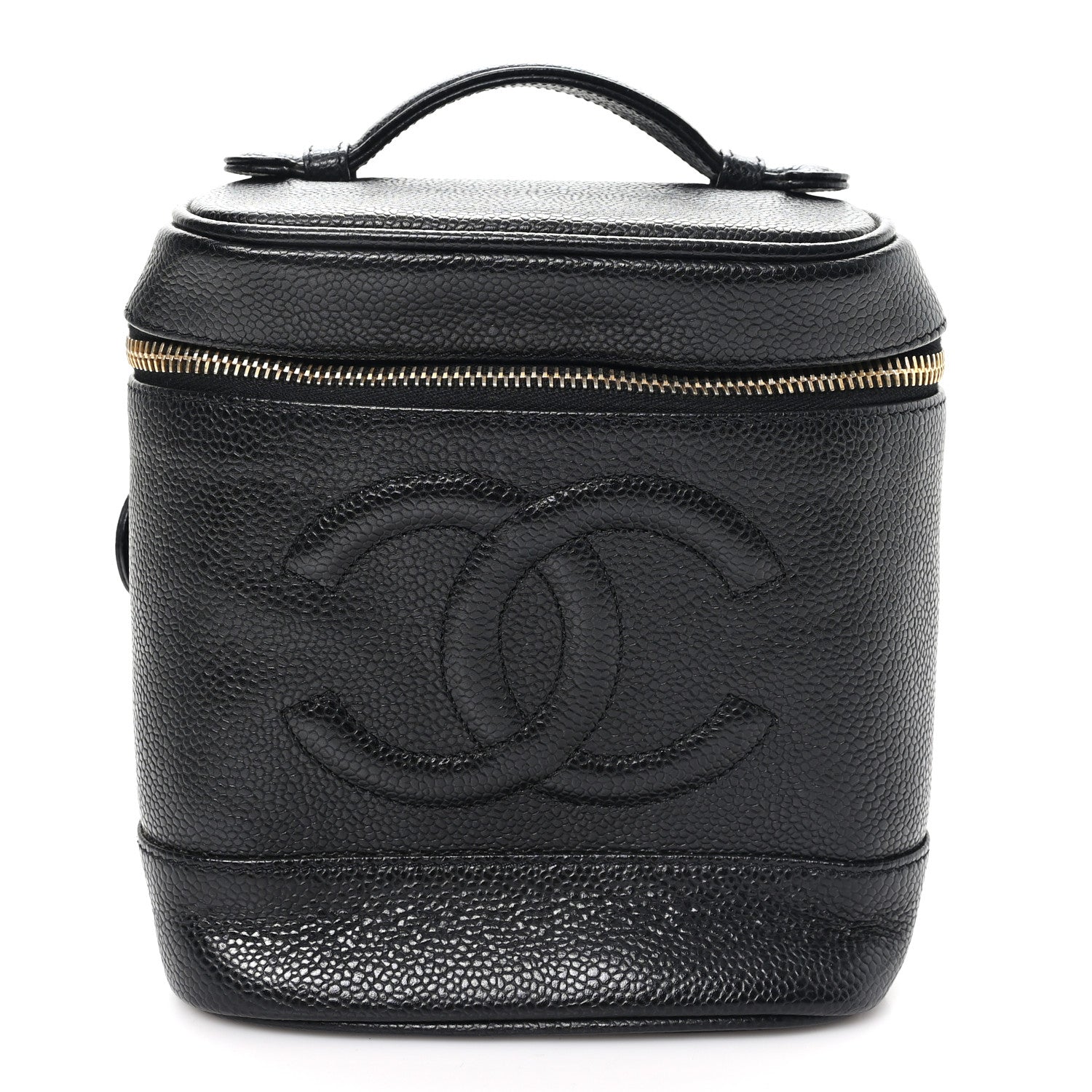 Chanel Caviar Vanity Cosmetic Case Black 1 of 8