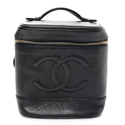 Chanel Caviar Vanity Cosmetic Case Black 1 of 8