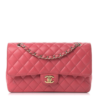 Chanel Caviar Quilted Medium Double Flap Pink 1 of 14