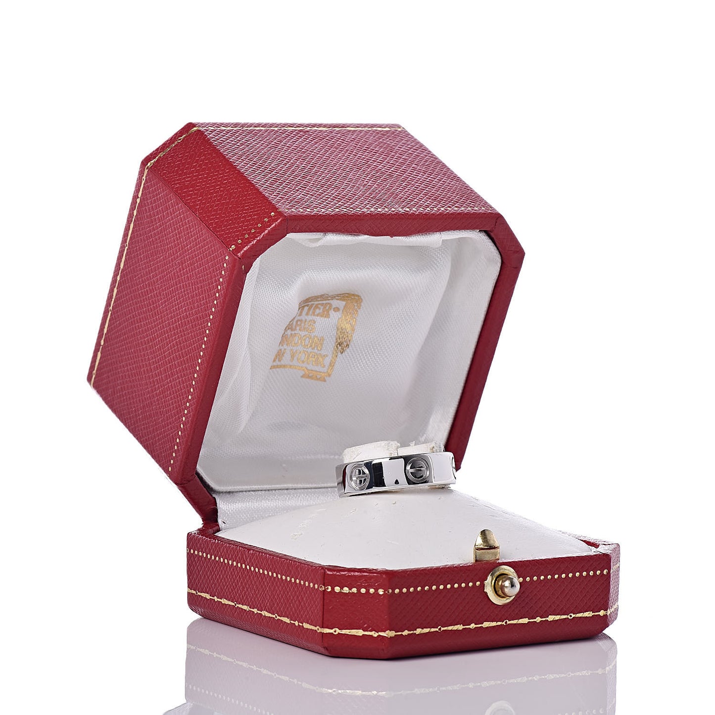 18K White Gold 5.5mm LOVE Ring 54 6.75