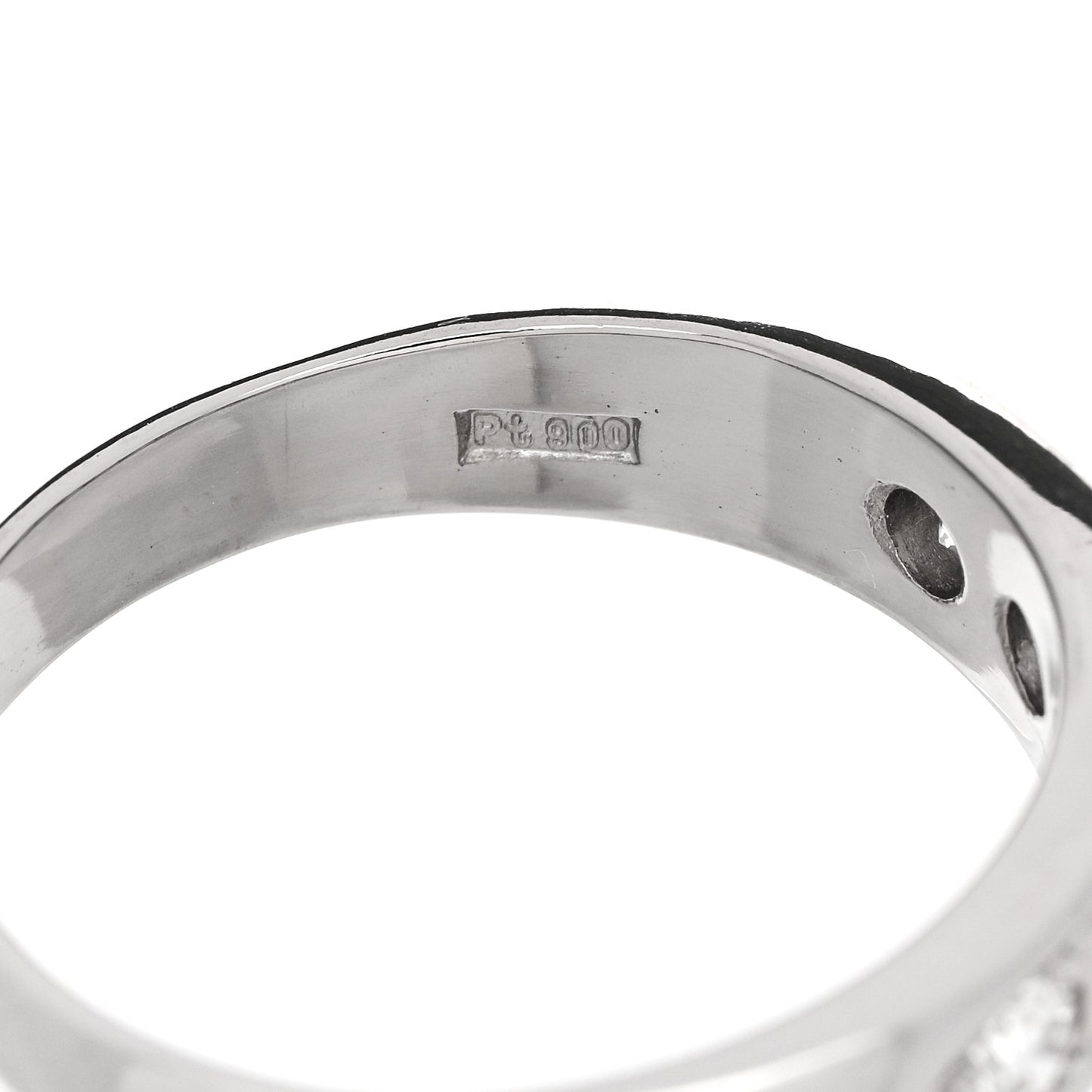 Platinum Diamond .52ctw Half Eternity Band Ring 58 8.25