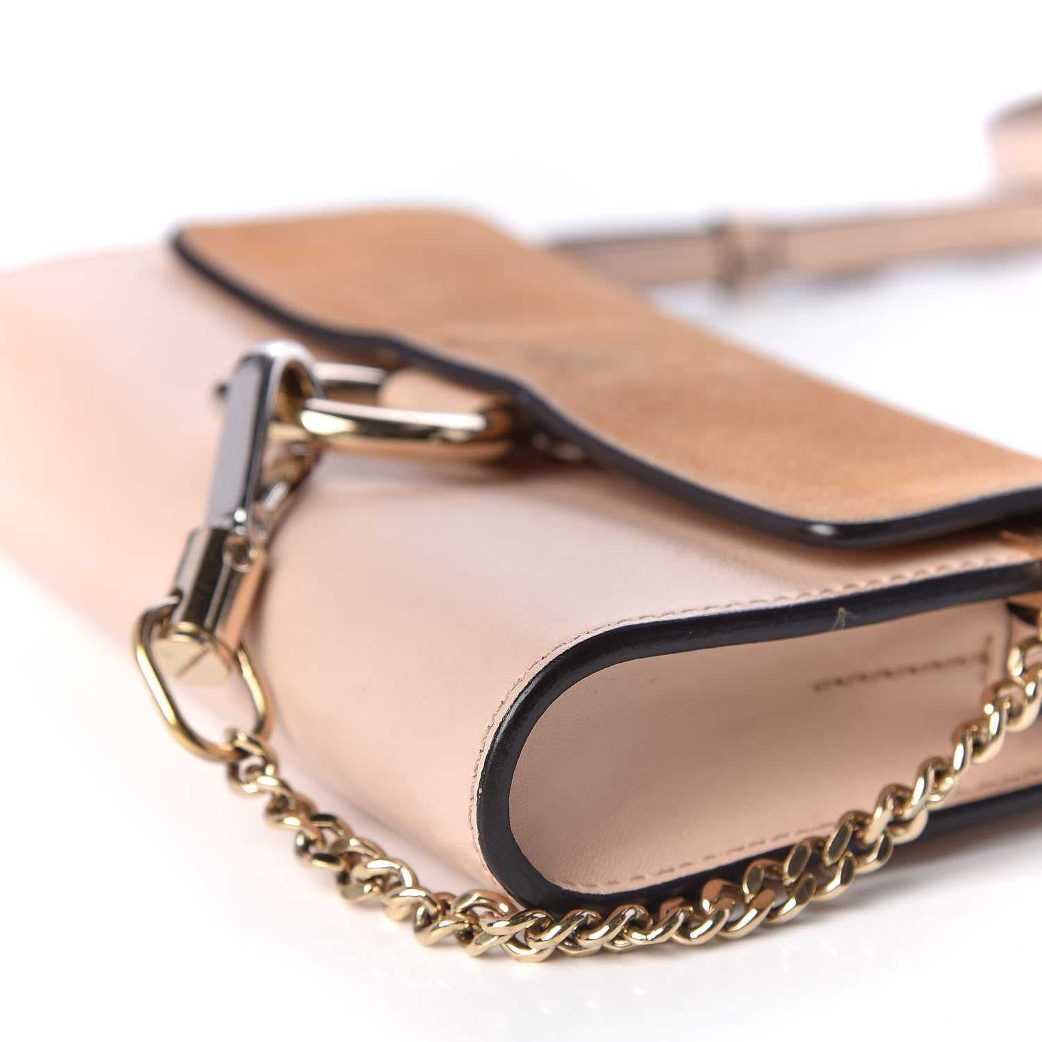Chloe Suede Calfskin Mini Faye Shoulder Bag Cement Pink 6 of 11