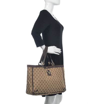 Gucci Monogram Large Abbey Tote Dark Brown 2 of 14