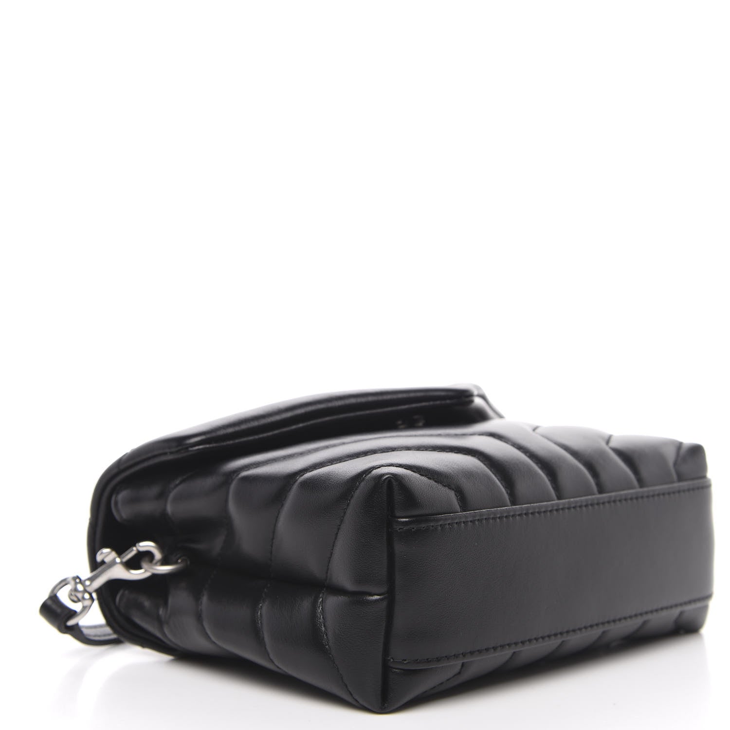 Saint Laurent Calfskin Y Quilted Monogram Toy Loulou Crossbody Bag Black 4 of 11