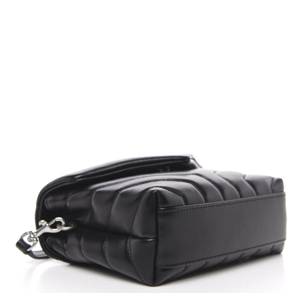 Saint Laurent Calfskin Y Quilted Monogram Toy Loulou Crossbody Bag Black 4 of 11