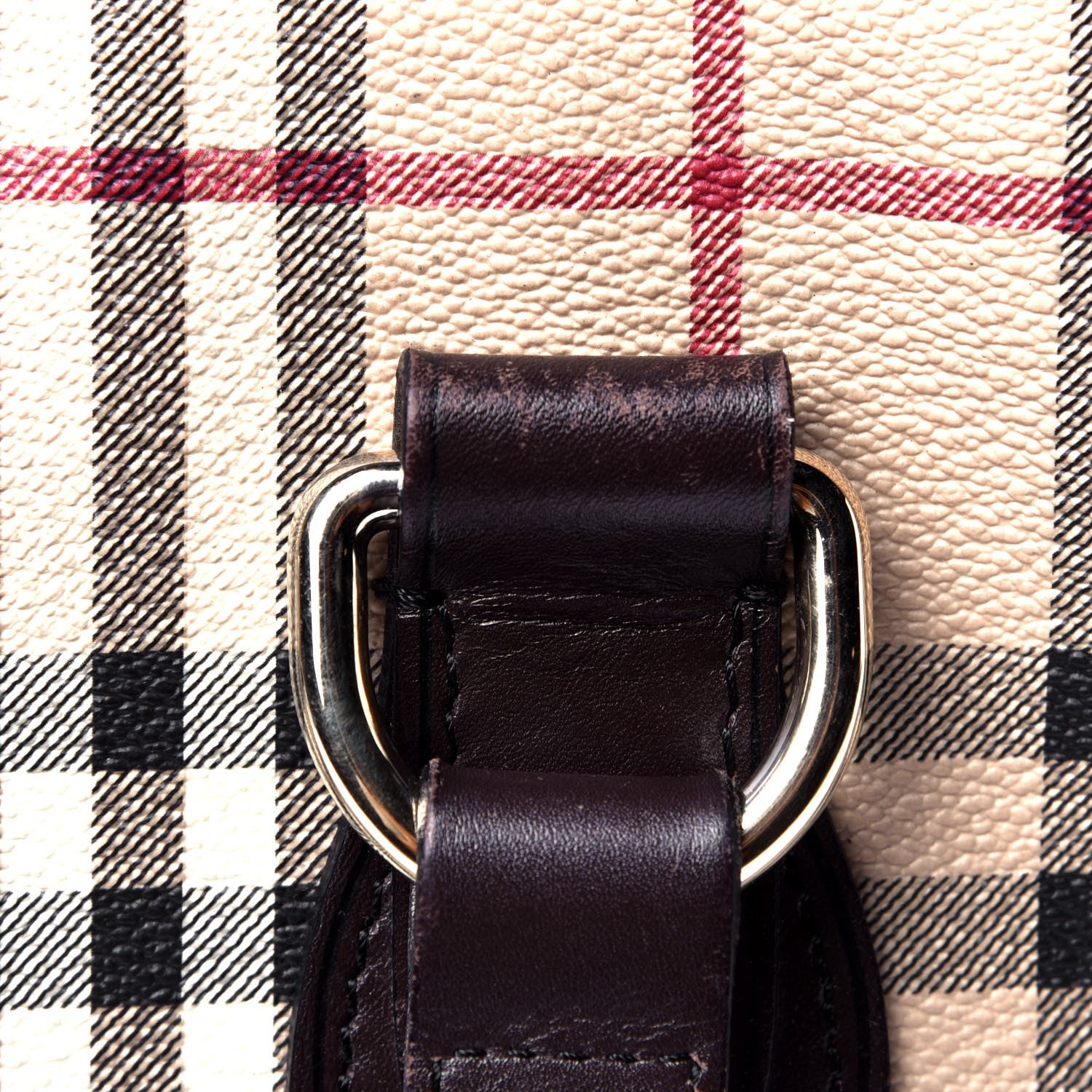 Burberry Haymarket Check Nick Tote Chocolate 5 of 6
