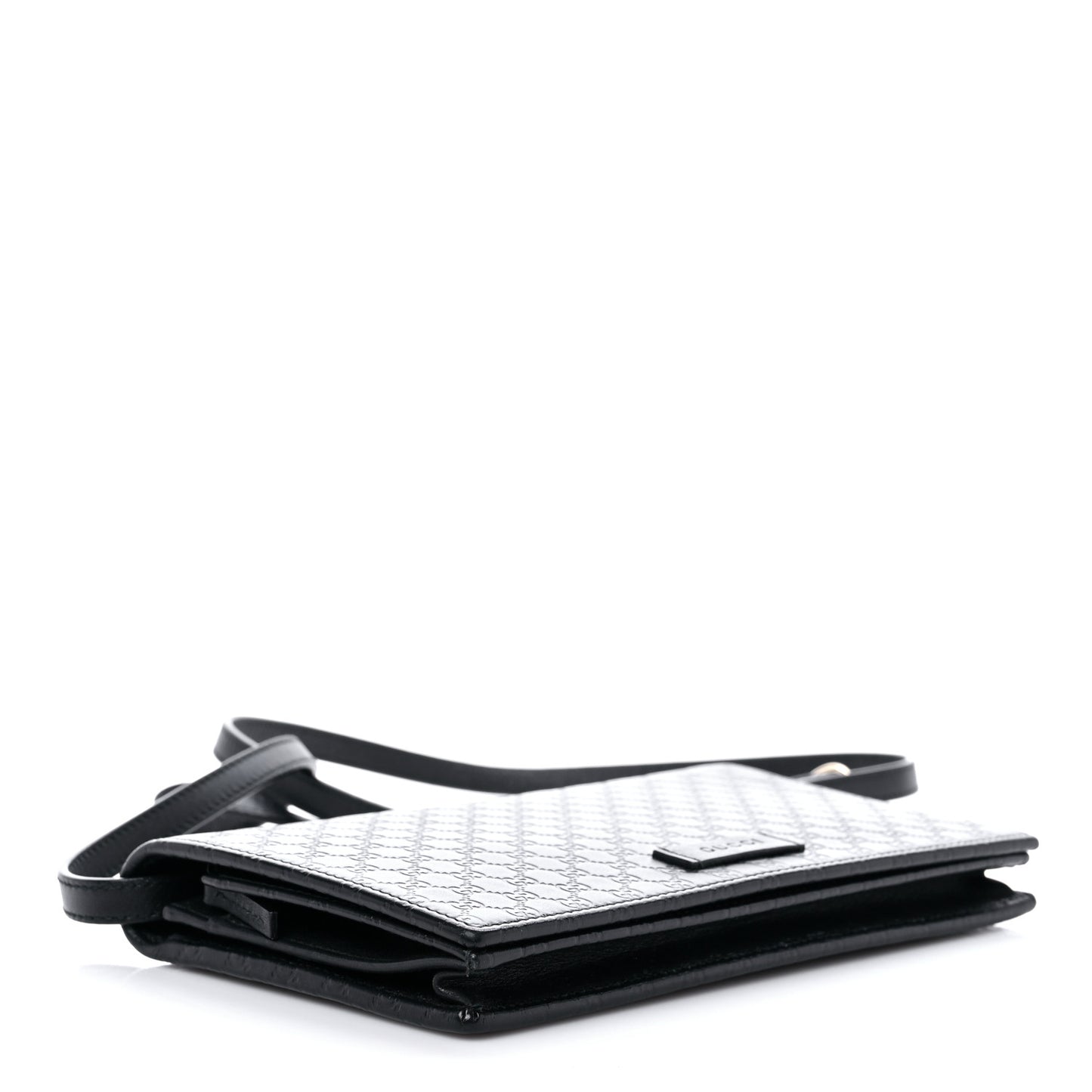 Microguccissima Crossbody Wallet Black