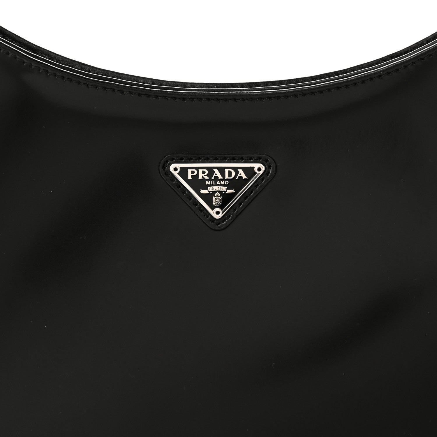 Prada Spazzolato Cleo Shoulder Bag Black 7 of 9