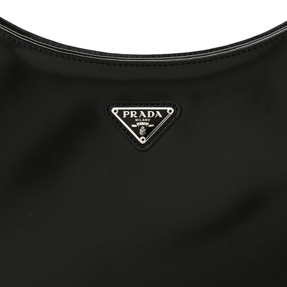 Prada Spazzolato Cleo Shoulder Bag Black 7 of 9
