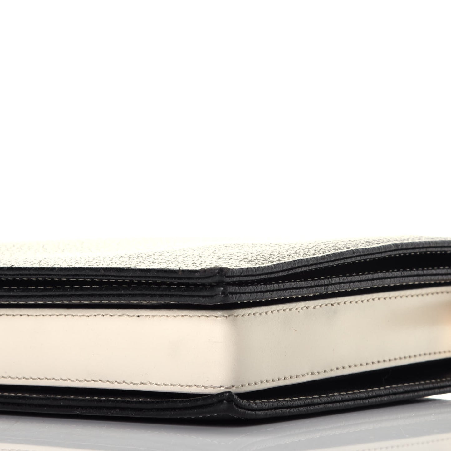 Calfskin Shoulder Bag Black White