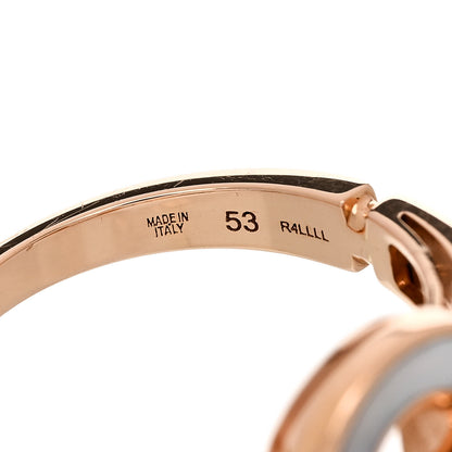 Bulgari 18K Rose Gold Diamond Mother of Pearl BVLGARI BVLGARI Ring 53 6.25 5 of 6