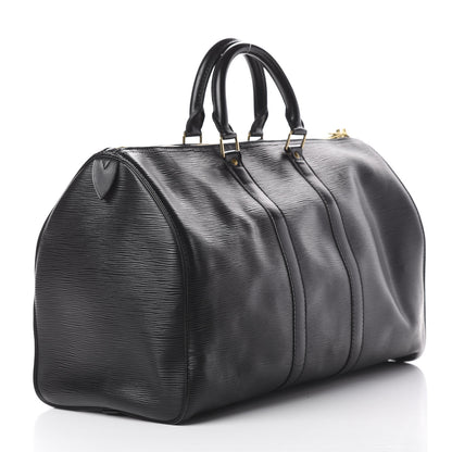 Louis Vuitton Epi Keepall 45 Black 2 of 16