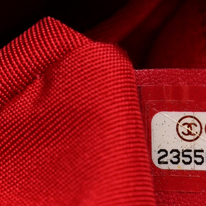Chanel Lambskin Tweed Logo Embroidered Medium Boy Flap White Red Black 7 of 13